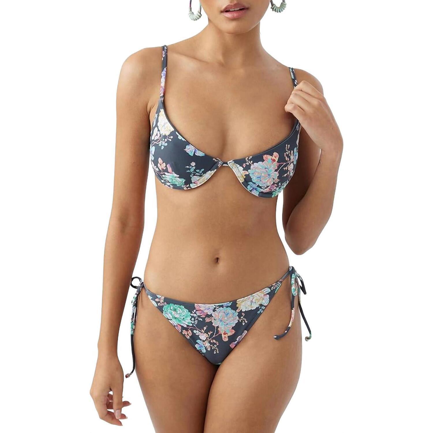 New O'neill Stella Seville Bikini Underwire Top In Slate